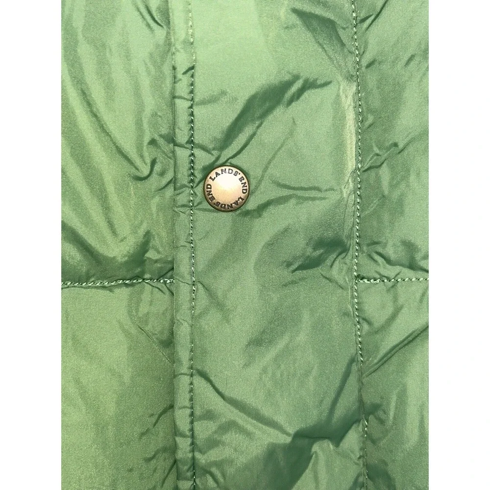 LANDS' END Mens' Green Puffer Vest Size M 38-40
